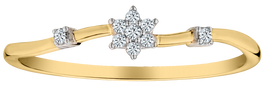.05 Carat of Diamonds "Flower" Ring, 10kt Yellow Gold.....................NOW
