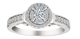 .51 Carat of Diamonds Halo Ring, 10kt White Gold.....................NOW