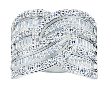2.00 Carat of Lab Grown Diamonds Ring, 10kt White Gold.....................NOW