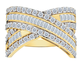 2.00 Carat of Diamonds Ring, 10kt Yellow Gold.....................NOW