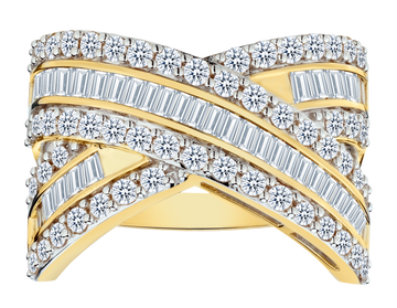 2.00 Carat of Diamonds Ring, 10kt Yellow Gold.....................NOW