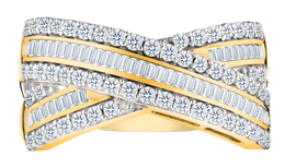 1.00 Carat of Diamonds Ring, 10kt Yellow Gold.....................NOW