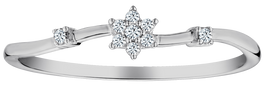 .05 Carat of Diamonds "Flower" Ring, 10kt White Gold.....................NOW