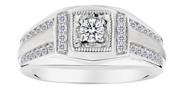 .63 Carat of Diamonds Gentleman's Ring, 10kt White Gold.....................NOW