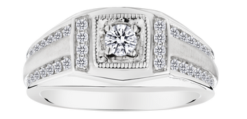 .63 Carat of Diamonds Gentleman's Ring, 10kt White Gold.....................NOW