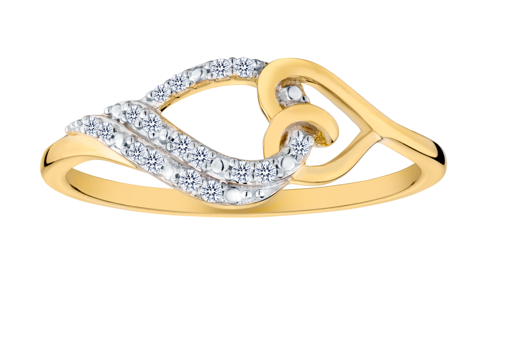 .07 Carat Of Diamonds "Love" Ring, 10kt Yellow Gold.....................NOW