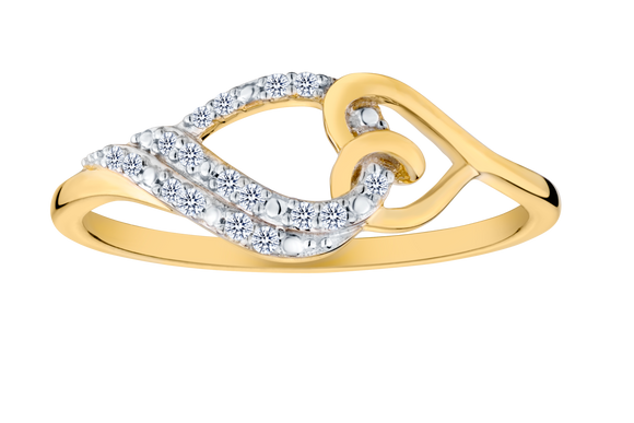 .07 Carat Of Diamonds "Love" Ring, 10kt Yellow Gold.....................NOW