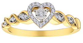 .20 Carat of Diamonds Heart Ring, 10kt Yellow Gold.....................NOW
