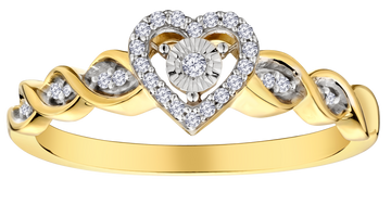 .20 Carat of Diamonds Heart Ring, 10kt Yellow Gold.....................NOW - Griffin Jewellery Designs