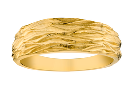 Bark Finish Gentleman's Ring, 10kt Yellow Gold.....................NOW