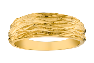 Bark Finish Gentleman's Ring, 10kt Yellow Gold.....................NOW