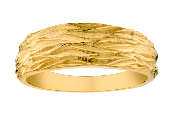 Bark Finish Gentleman's Ring, 10kt Yellow Gold.....................NOW