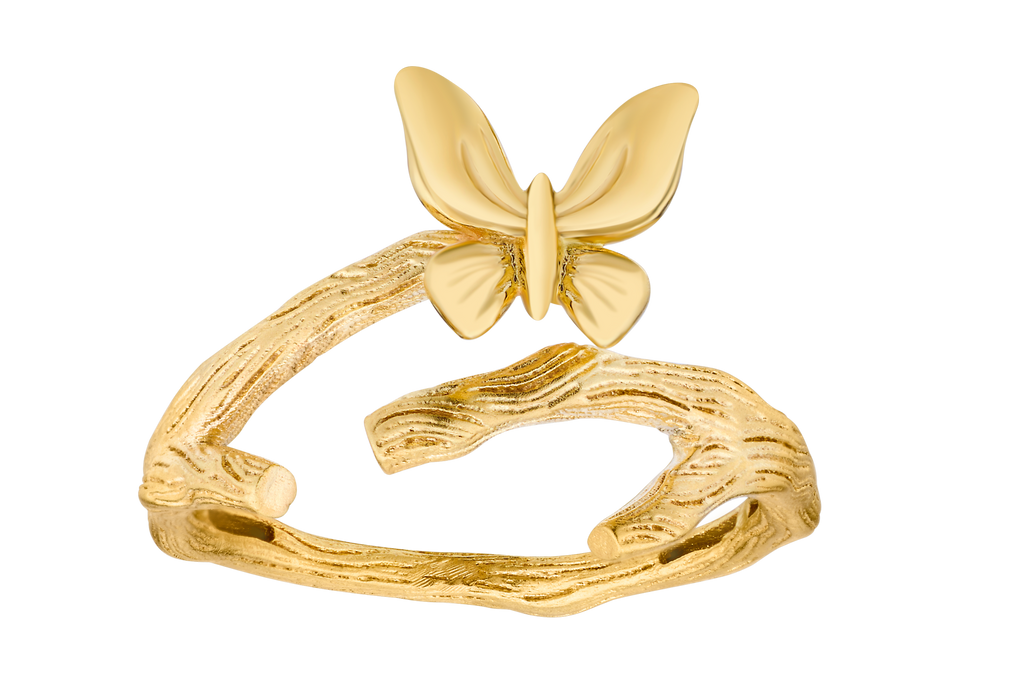 "Butterfly In Nature" Ring, 10kt Yellow Gold.....................NOW