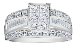2.00 Carat of Lab Grown Diamonds Ring, 10kt White Gold.....................NOW