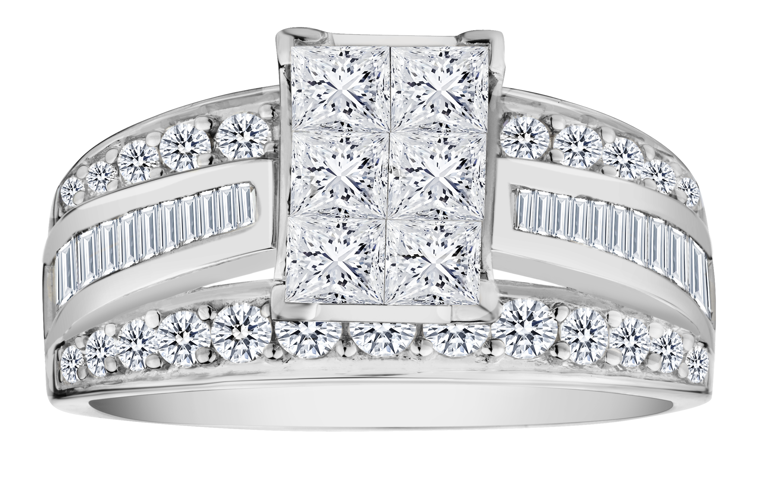 2.00 Carat of Lab Grown Diamonds Ring, 10kt White Gold.....................NOW