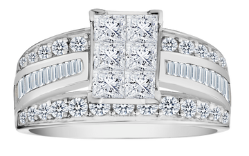 2.00 Carat of Lab Grown Diamonds Ring, 10kt White Gold.....................NOW