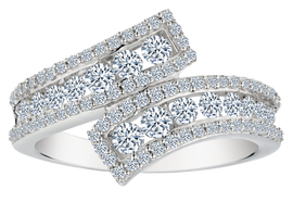 1.00 Carat of Lab Grown Diamonds Ring, Silver.....................NOW