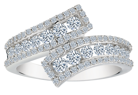 1.00 Carat of Lab Grown Diamonds Ring, Silver.....................NOW