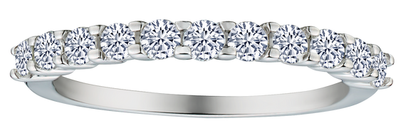 .50 Carat of Lab Grown Diamonds Band, 10kt White Gold.....................NOW