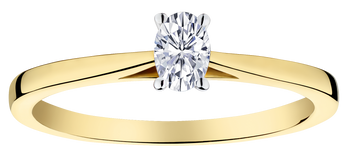 .26 Carat of Lab Grown Diamond Oval Solitaire Ring, 10kt Yellow Gold.....................NOW