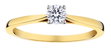.28 Carat of Lab Grown Diamond Round Solitaire Ring, 10kt Yellow Gold.....................NOW