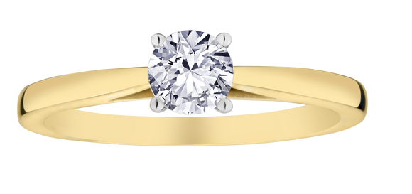 .40+ Carat Of Lab Grown Diamond "Brilliant" Cut Ring, 10kt Yellow Gold.....................NOW