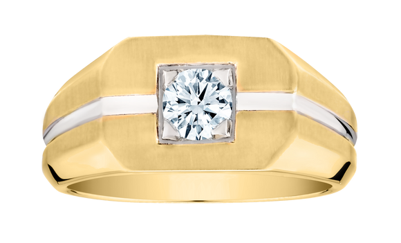 .52 Carat of Lab Grown Diamond Men's Ring, 10kt Two Tone.....................NOW