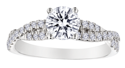 1.00+ Carat of Lab Grown Diamonds Engagement Ring, 10kt White Gold.....................NOW