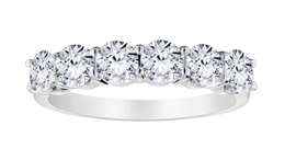 1.62 Carat Of Lab Grown Diamond 6 Stone Ring, 14kt White Gold.....................NOW