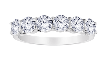 1.62 Carat Of Lab Grown Diamond 6 Stone Ring, 14kt White Gold.....................NOW - Griffin Jewellery Designs