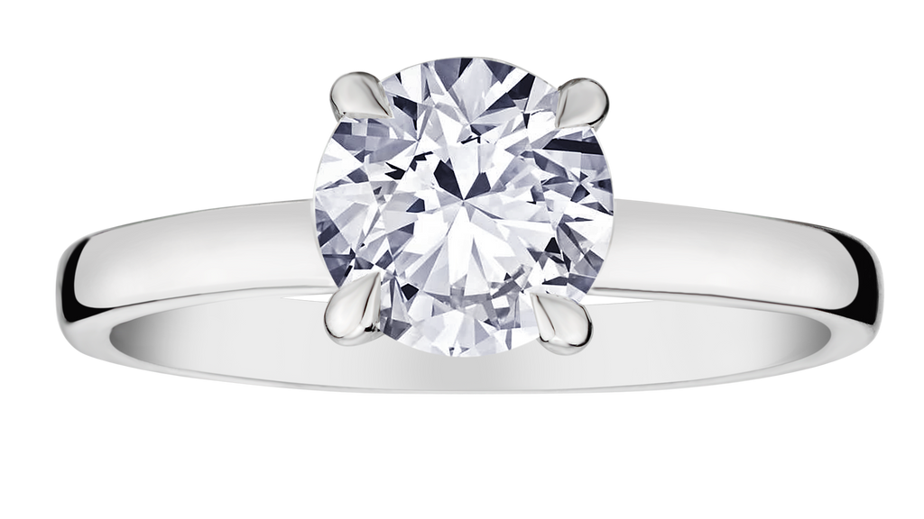 1.47+ Carat Of Lab Grown Diamond "Brilliant" Cut Ring, 14kt White Gold.....................NOW