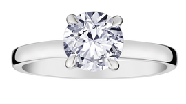 1.47+ Carat Of Lab Grown Diamond "Brilliant" Cut Ring, 14kt White Gold.....................NOW