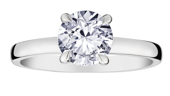 1.47+ Carat Of Lab Grown Diamond "Brilliant" Cut Ring, 14kt White Gold.....................NOW