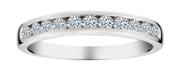 .50 Carat of Lab Grown Diamonds Channel Set Band Ring, Silver.....................NOW