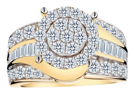 2.00 Carat of Lab Grown Diamonds Ring, 10kt Yellow Gold.....................NOW