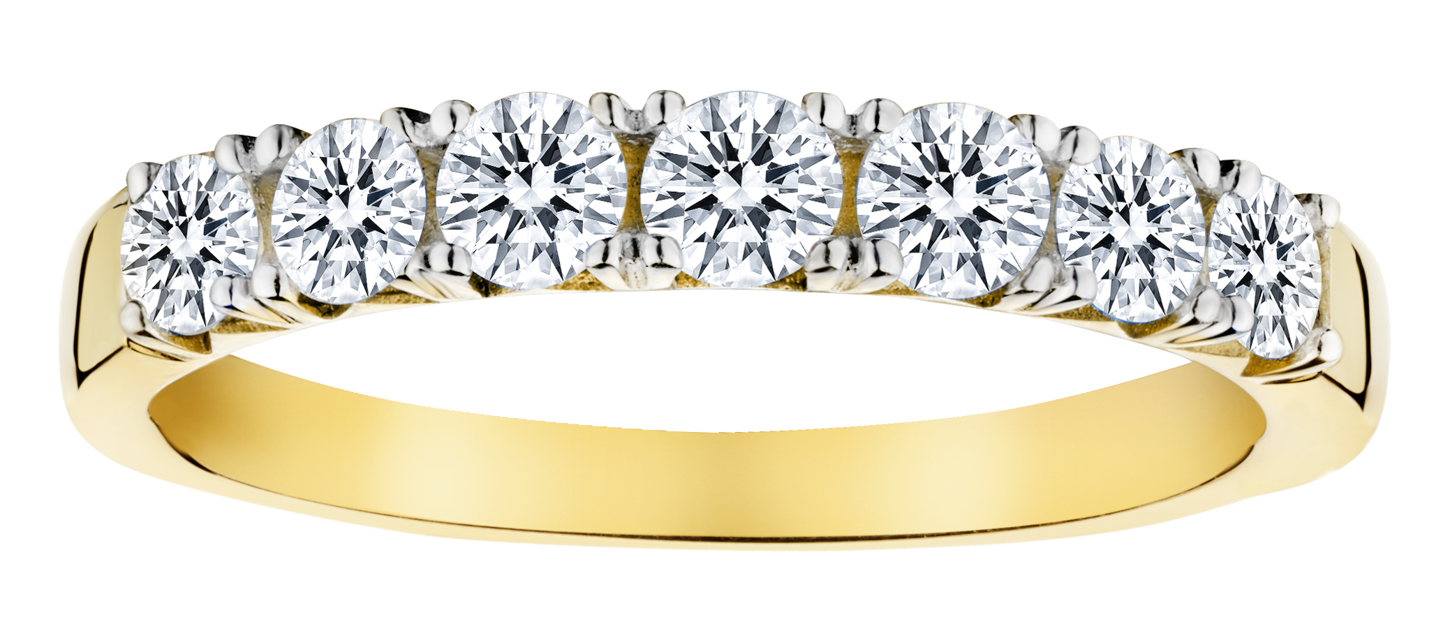 .75 Carat of Lab Grown Diamonds Band Ring, 10kt Yellow Gold.....................NOW