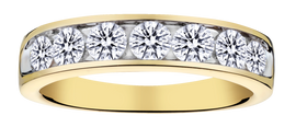 1.00 Carat of Lab Grown Diamonds Channel Set Band Ring, 10kt Yellow Gold.....................NOW