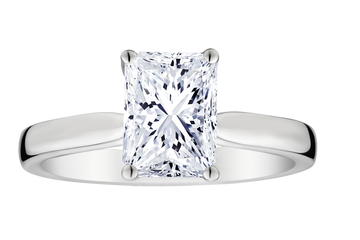 2.00+ Carat Of Lab Grown Diamonds "Radiant" Cut Hidden Halo Ring, 14kt White Gold.....................NOW - Griffin Jewellery Designs