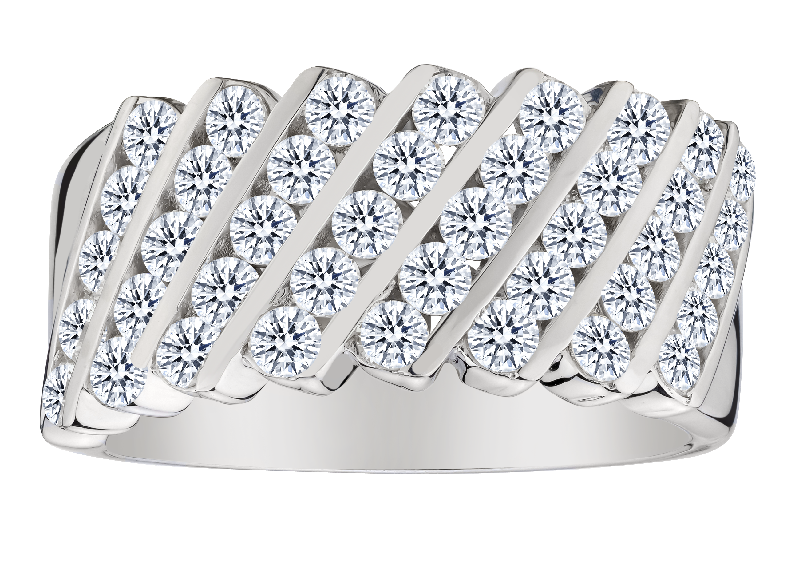 1.55 Carat of Lab Grown Diamonds Ring, Silver.....................NOW