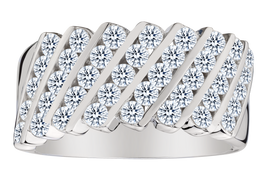 1.55 Carat of Lab Grown Diamonds Ring, Silver.....................NOW