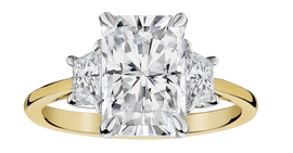 3.50 Carat of Lab Grown Diamonds "Past, Present, Future" Engagement Ring, 14kt Two Tone.....................NOW