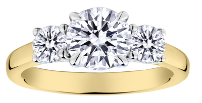 2.15 Carat of Lab Grown Diamonds "Past, Present, Future" Engagement Ring, 14kt Two Tone.....................NOW