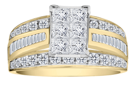 2.00 Carat of Lab Grown Diamonds Ring, 10kt Yellow Gold.....................NOW