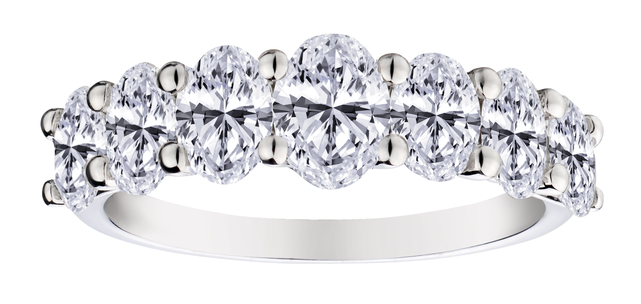 2.02 Carat of Lab Grown Diamonds and .02 Blue Sapphire Band Ring, 14kt White Gold.....................NOW