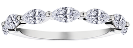 1.00 Carat of Lab Grown Diamonds Marquise Band, 14kt White Gold.....................NOW