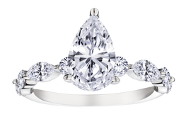 2.27 Carats of Lab Grown Diamonds Engagement Ring, 14kt White Gold.....................NOW