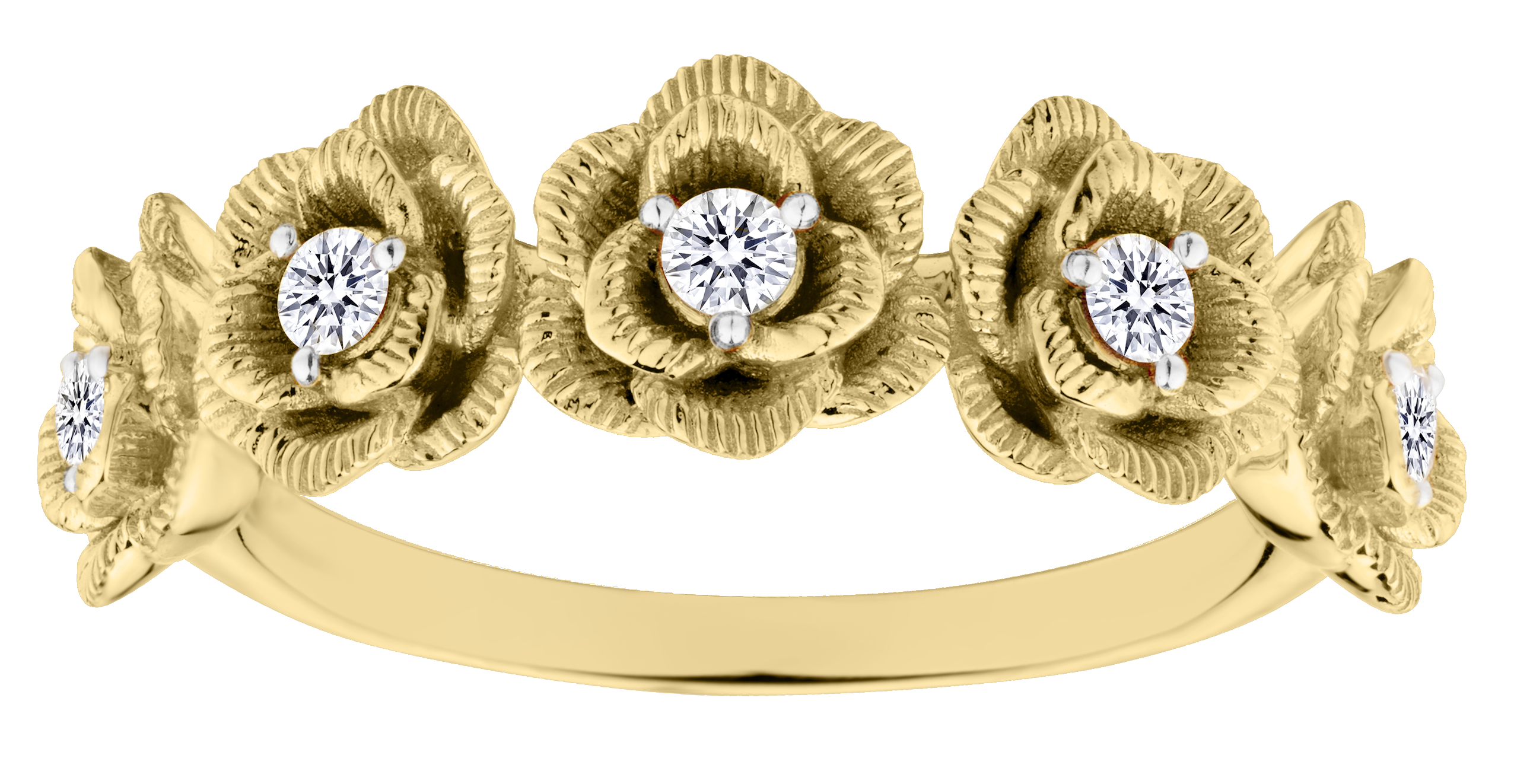 .20 Carat of Lab Grown Diamonds "Rose" Ring, 10kt Yellow Gold.....................NOW