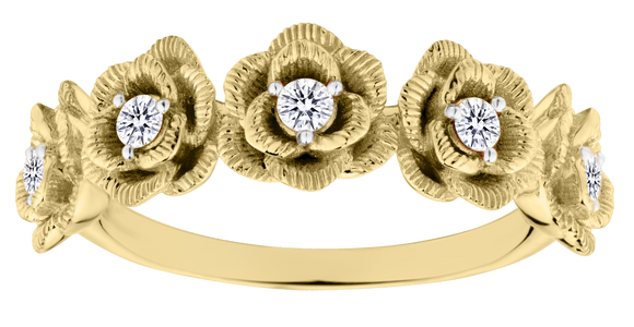 .20 Carat of Lab Grown Diamonds "Rose" Ring, 10kt Yellow Gold.....................NOW