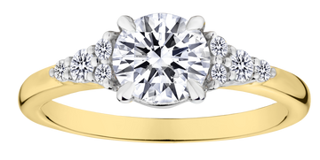 1.20 Carat of Lab Grown Diamonds Ring, 18kt Yellow Gold.....................NOW