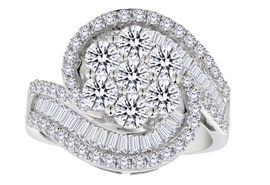 2.00 Carat of Lab Grown Diamonds "Blossom" Ring, 10kt White Gold.....................NOW